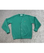Vintage Izod Lacoste Sweater Mens Large Cardigan Alligator Button Jumper... - $913.40 MXN