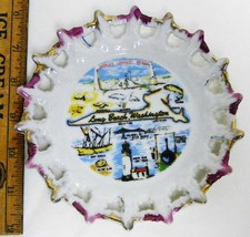 Vintage 6&quot; Souvenir Collector State Plate - LONG BEACH, WASHINGTON - $10.00