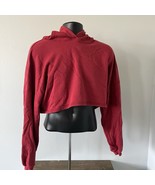 Savage x Fenty Xssential Red Cropped Hoodie Sweatshirt Womens Size Small 4-6 - $19.79