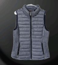 Tommy Hilfiger Women's Gingham Lightweight Packable Vest Size M Blue White - $24.74