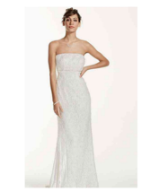 David&#39;s Bridal Wedding Dress Galina Lace Open Shoulders Wedding Dress Si... - $388.94