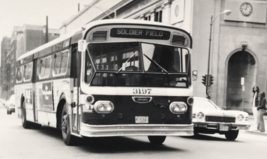 1970s Chicago Transit Authority Bus CTA #3197 Soldier Field B&amp;W Photograph - £7.43 GBP