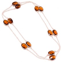 Smoky Quartz Faceted Gemstone Christmas Gift Necklace Jewelry 36&quot; SA 3011 - £3.98 GBP
