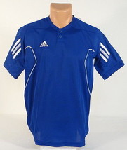 Adidas ClimaCool Blue &amp; White Short Sleeve Baseball Jersey Men&#39;s NWT - £35.29 GBP