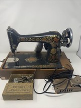 VTG singer sewing machine The singer manufacturing co. electric Trademark/case - £156.90 GBP