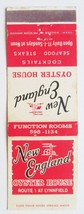 New England Oyster House - Lynnfield, Massachusetts Restaurant Matchbook Cover - £1.41 GBP