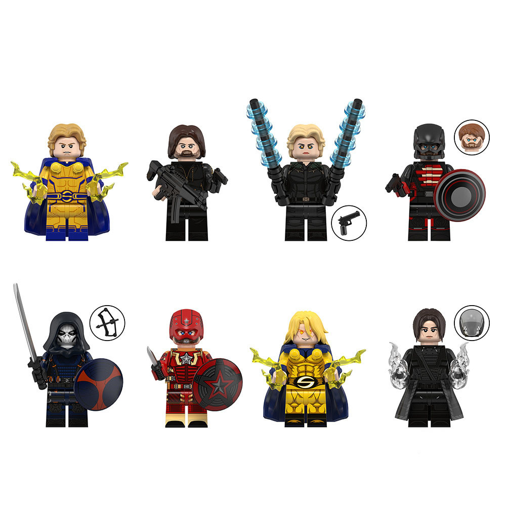 8 Piece Marvel Superhero &amp; Villain Minifigure Building Blocks - $21.60