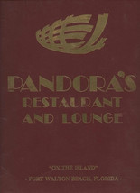 Pandora&#39;s Restaurant Menu On The Island Fort Walton Beach Florida 1992 - $21.78