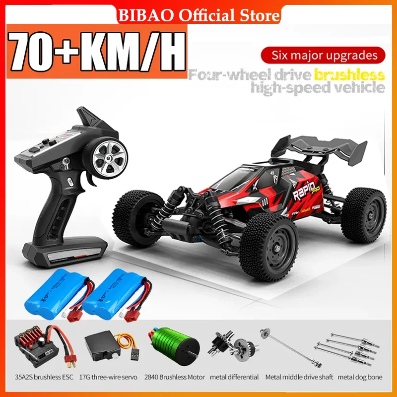 Brushless Racing Car 1:16 4WD RC Car 70KM/H High Speed Off-Road Cars - £90.75 GBP+