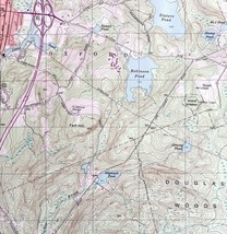 Map Oxford Massachusetts CT RI USGS 1979 Topographic Geo 1:24000 27x22&quot; ... - £41.13 GBP