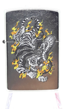 Tiger Fighting Cobra Authentic Zippo Lighter  - Street Chrome Finish - £22.18 GBP