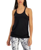 allbrand365 designer Womens Activewear Solid Strappy Tank Top,Noir,Medium - £22.81 GBP