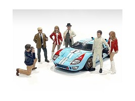 &quot;Race Day 2&quot; 6 piece Figurine Set for 1/18 Scale Models by American Diorama - $89.26