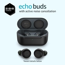 NEW Echo Buds Active Noise Cancellation Earbuds Alexa 2021 2nd gen Charging Case - £62.02 GBP