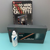 kinyo video head cleaning cassette x-7v Cleaning Kit for VCR VHS Format - £14.45 GBP