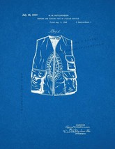 Hunting And Fishing Vest Patent Print - Blueprint - £6.26 GBP+