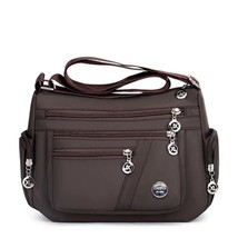 New Casual Large Capacity Shoulder Bags For Women Waterproof Oxford Multi-Zipper - £20.02 GBP
