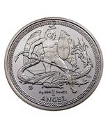 2014 Isola Di Man 1 Oz. Angelo D'Argento Con Imballaggio Originale - $194.37