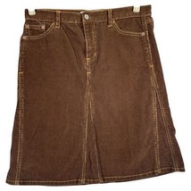 GAP DENIM Brown Corduroy Skirt Size 10 90s Y2K Cottagecore Academia - $18.99