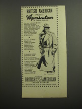 1952 British American House Aquascutum Kingsway Coat Advertisement - $18.49