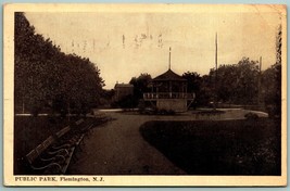 Publc Park Bandstand Flemington New Jersey NJ 1919 DB Postcard J6 - £3.88 GBP