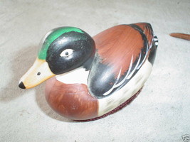 Hand Painted Vintage Ceramic Duck Decoy Figurine - £14.98 GBP