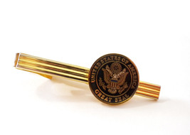 United States of America Great Seal Gold Tone Tie Bar Clasp - £19.74 GBP