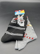 Men&#39;s Looney Tunes Bugs Bunny Taz 2 Pair Christmas Socks Shoe Size 6 - 12 NEW - £6.92 GBP