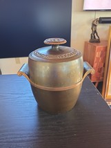 Vintage Hyde Park Mid Century Copper Tone Ice Bucket W/M Monogram Champagne - $562.19 MXN