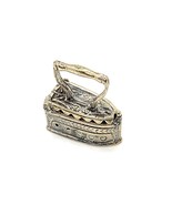 Vintage Signed 925 Sterling Silver Victorian Ornate Coal Iron Miniature ... - £30.25 GBP