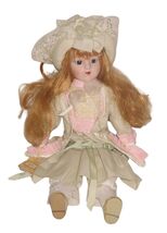 Enesco 1984 Nostalgic Doll W/ Porcelain Head, Hands, &amp; Feet Merry Beth - $16.99