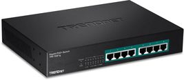 TRENDnet 8-Port Gigabit GREENnet PoE+ Switch, TPE-TG81g, 8 x Gigabit PoE+ Ports, - $186.09