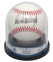 Donald Trump Autographed Official MLB Baseball Beckett Encapsulated Auto 8 - $8,095.50