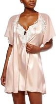 Linea Donatella Womens Sleepwear Satin Secret Love Wrap Robe, Small/Medium - $37.62