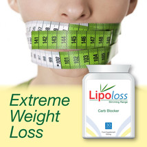 Lipoloss Carb Blocker Pills Extreme Weight Loss Lose Body Fat Strong Diet Pill - £19.97 GBP