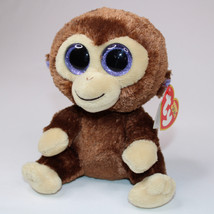 Ty Beanie Boos Coconut The Monkey Plush Stuffed Animal Toy Purple Eyes With Tags - $8.56