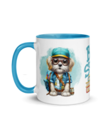 Accent Coffee Mug 11oz | Adorable Back To School Dog Wearing Backpack - $35.84 CAD