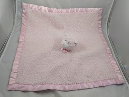 Blankets Beyond Pink Bear Lovey Rattle Security Blanket Stuffed Animal toy - £15.26 GBP