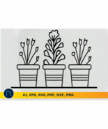Potted Flowers SVG - $27.35 CAD