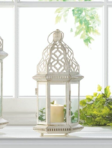 Sublime Distressed Small White Candle Lantern - $20.59