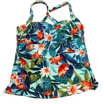 Lands&#39; End Womens Floral Tankini Top Size 16 - €20,71 EUR