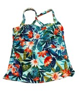 Lands&#39; End Womens Floral Tankini Top Size 16 - $33.70 CAD
