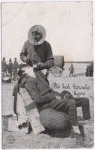Postcard WWI RPPC Army Barber Shave No Hot Towels Here - $5.75
