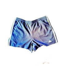 Adidas Women’s Running Shorts Medium Blue White Stripes 3-Stripes Active... - $14.85