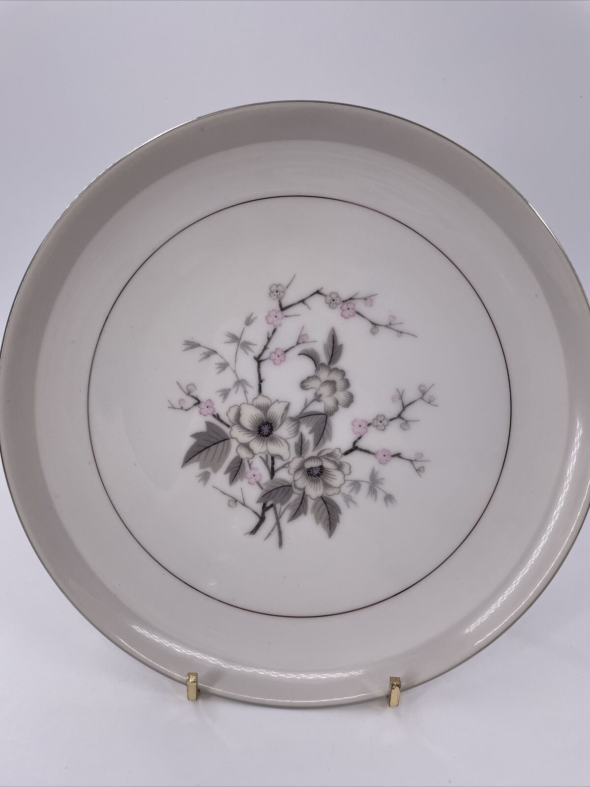 Primary image for Harmony House China Nannette Pattern 7 5/8" Salad Plate Pink & White Flowers