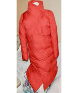 Down Jacket Womens Lightweight Below The Knee Red YTQJ Med Runs Small 220B - $360.94 MXN