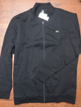 Lacoste Men&#39;s Full Zip Black Cotton Sweatshirt Jacket Big &amp; Tall 5XLT 12L - $69.28