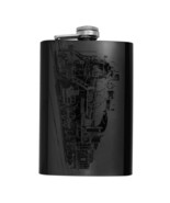 8oz BLACK Steam Locomotive Flask L1 - $403.41 MXN
