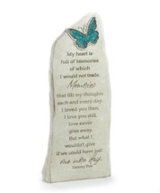 Pet Memorial Mosaic Statue with Sentiment 20&quot; High Butterfly Resin Garde... - $89.09