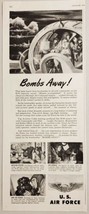 1951 Print Ad US Air Force Recruiting Bombardier in B-50 Bomber  - $13.48